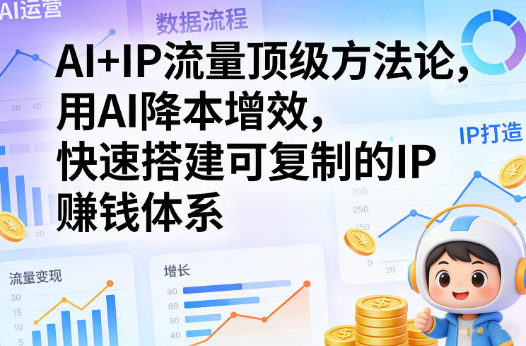 AI+IP流量顶级方法论，用AI降本增效，快速搭建可复制的IP賺钱体系-智点网