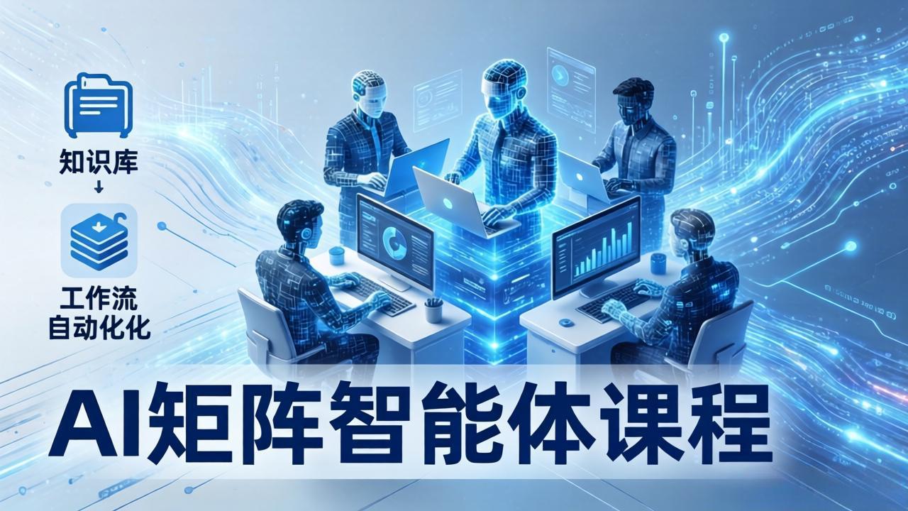 AI矩阵智能体实战：100个数字员工批量生产内容，文本知识库+工作流自动化全搞定-智点网