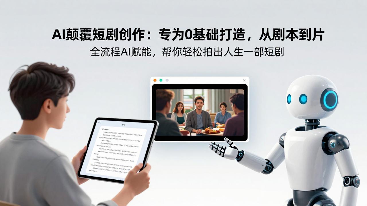 AI颠覆短剧创作：专为0基础打造，从剧本到成片全流程AI赋能，帮你轻松拍出人生第一部短剧-智点网