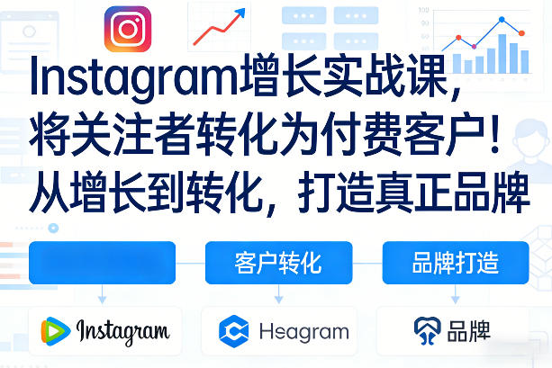 Instagram增长实战课，将关注者转化为付费客户！从增长到转化，打造真正品牌(双语字幕)-智点网