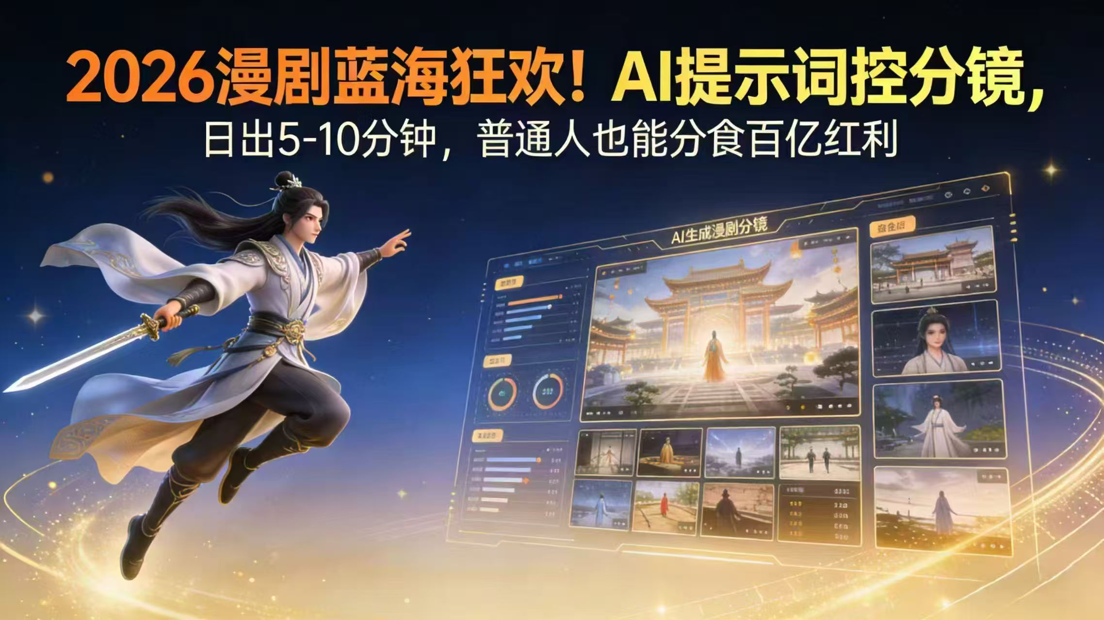2026漫剧红利实锤！ AI 提示词控分镜， 普通人也能轻松月入过万-智点网