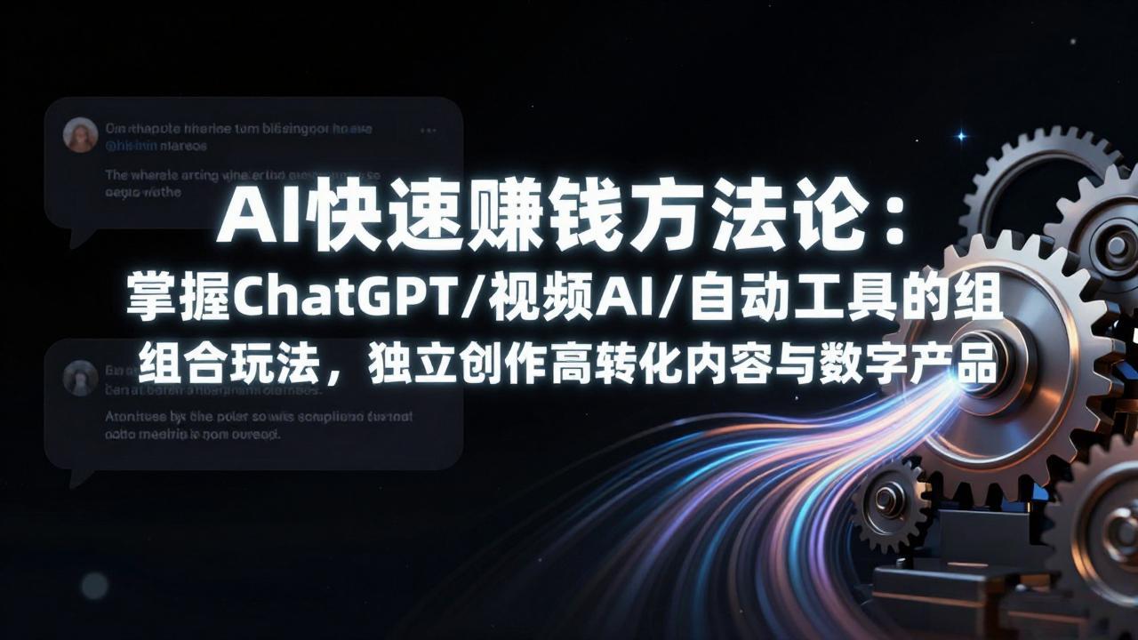AI快速赚钱方法论：掌握ChatGPT/视频AI/自动化工具的组合玩法，独立创作高转化内容与数字产品-智点网