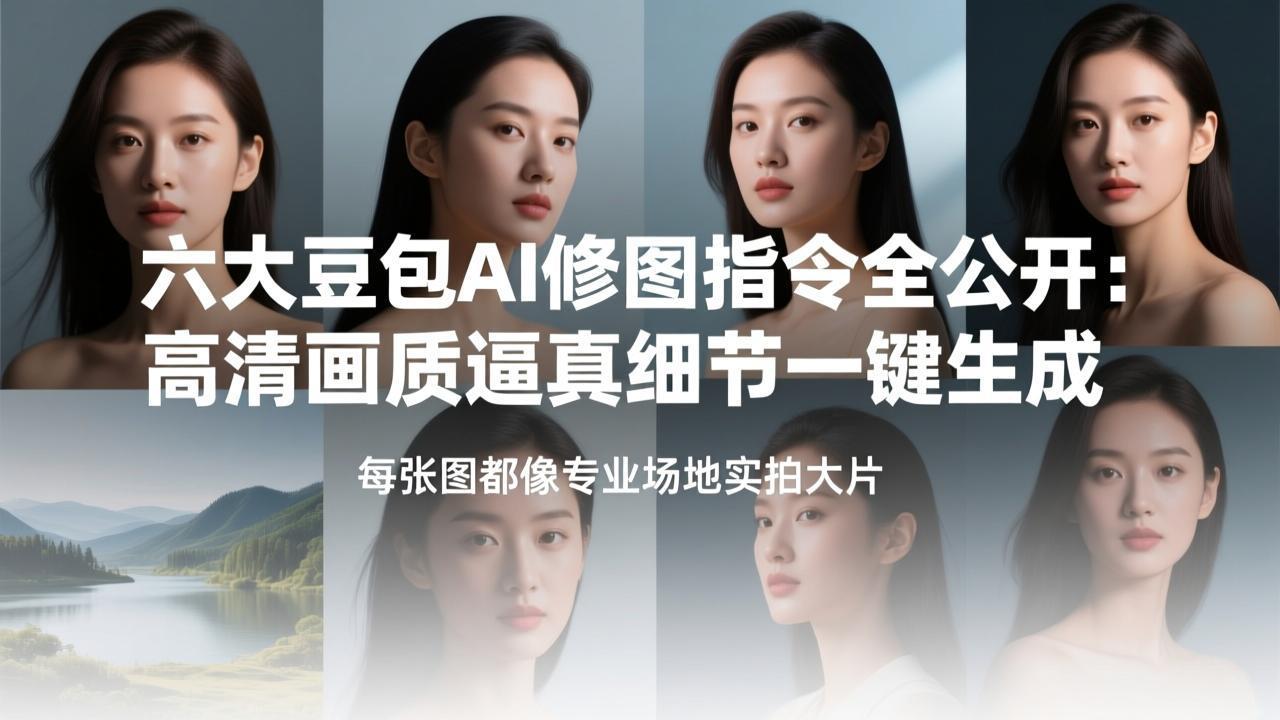 六大豆包AI修图指令全公开：高清画质逼真细节一键生成，每张图都像专业场地实拍大片-智点网