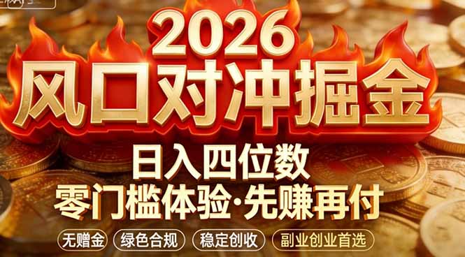 2026美金对冲套利，无赠金对冲策略保驾护航，低门槛易上手实操。单人单日收益2000+-智点网