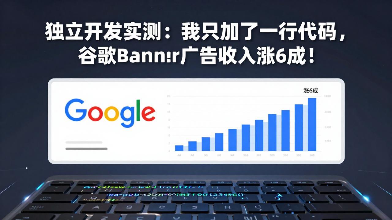 付费文章：独立开发实测：我只加了一行代码，谷歌Banner广告收入涨6成！-智点网