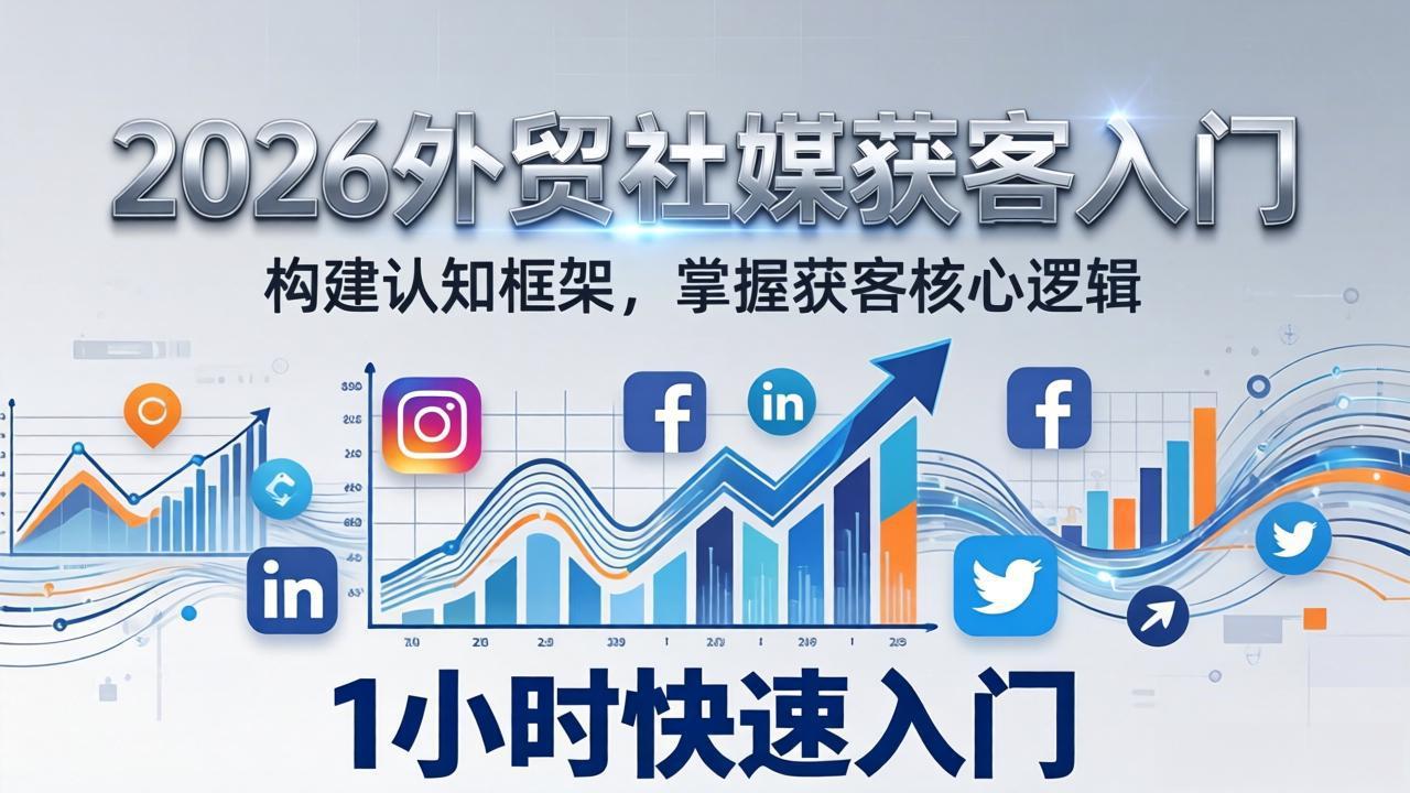 2026 外贸社媒获客入门：1小时搭建认知框架，新手快速开启社媒获客之路-智点网