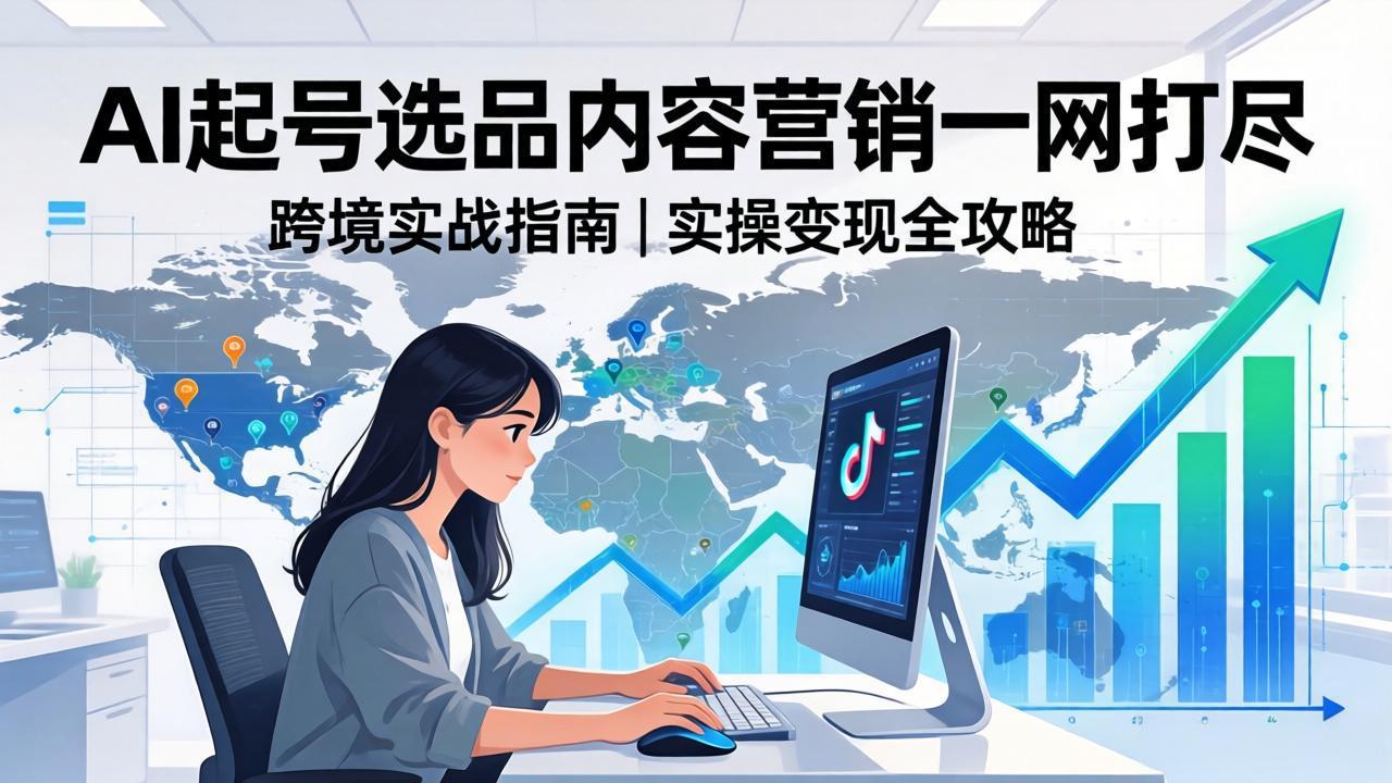 2026 TikTok 跨境AI实操：从零基础到变现全流程，AI起号选品内容营销一网打尽-智点网