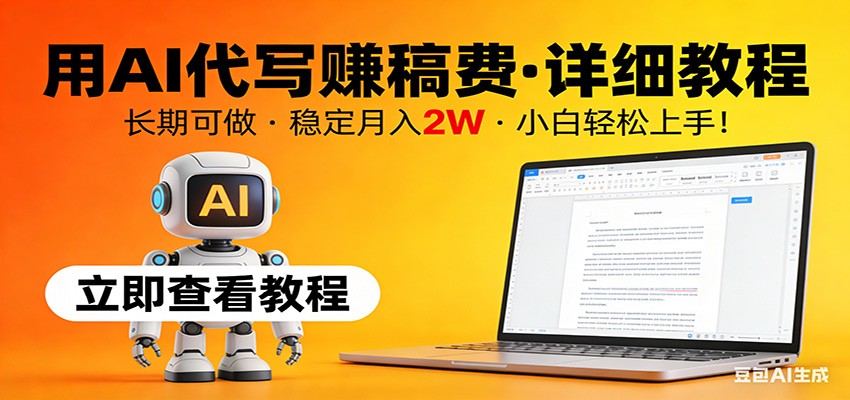 用AI代写赚稿费，详细教程，长期可做，稳定月入2W，小白轻松上手！-智点网