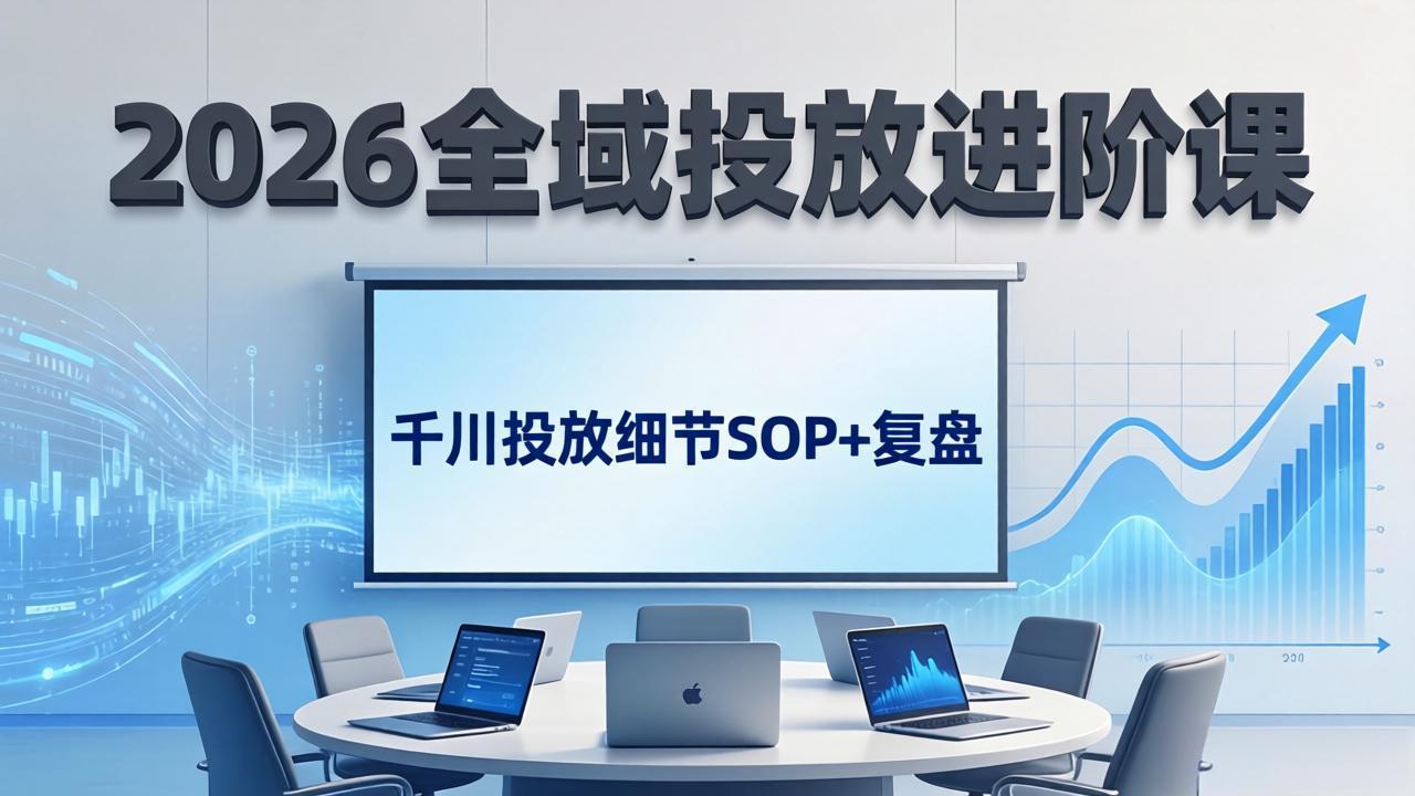 2026全域投放进阶课：杭州线下3天实战，千川投放细节SOP+复盘，撬动自然流量-智点网