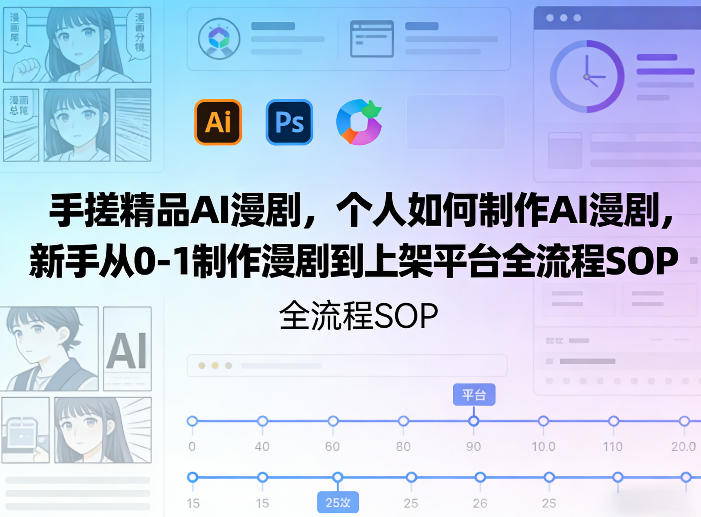 手搓精品AI漫剧，个人如何制作AI漫剧，新手从0-1制作漫剧到上架平台全流程SOP-智点网