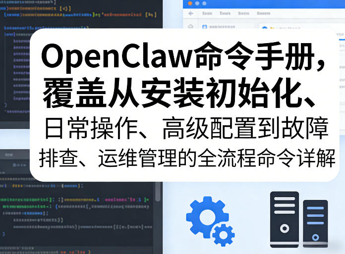 OpenClaw命令手册，覆盖从安装初始化、日常操作、高级配置到故障排查、运维管理的全流程命令详解-智点网