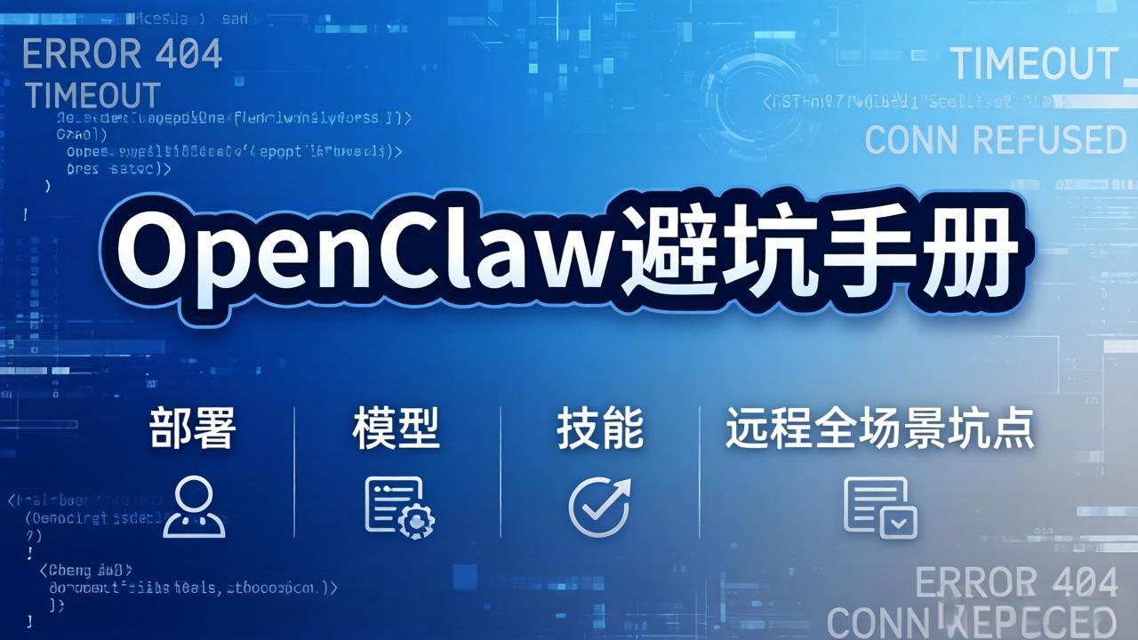 OpenClaw避坑手册：部署+模型+技能+远程全场景坑点，一次性给你说全，少走弯路-智点网