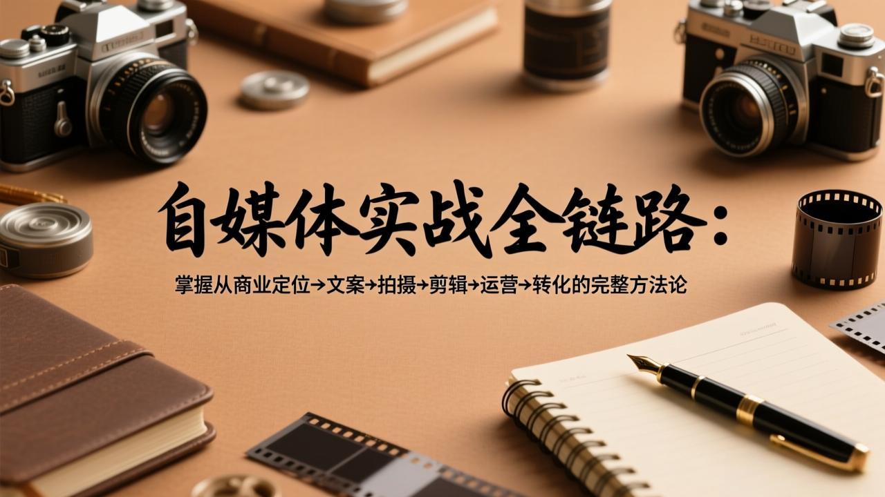 自媒体实战全链路：掌握从商业定位→文案→拍摄→剪辑→运营→转化的完整方法论-智点网