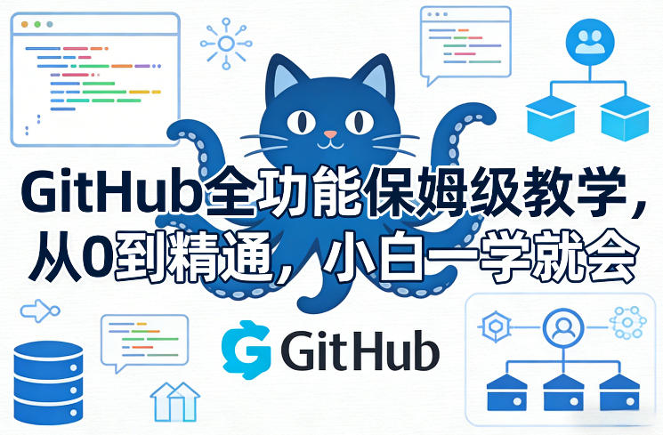GitHub全功能保姆级教学，从0到精通，小白一学就会-智点网