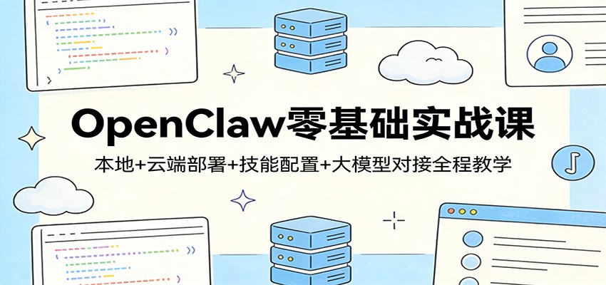 OpenClaw零基础实战课：本地+云端部署+技能配置+大模型对接全程教学-智点网