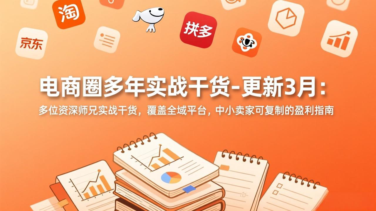 电商圈多年实战干货-更新3月：多位资深师兄实战干货，覆盖全域平台，中小卖家可复制的盈利指南-智点网