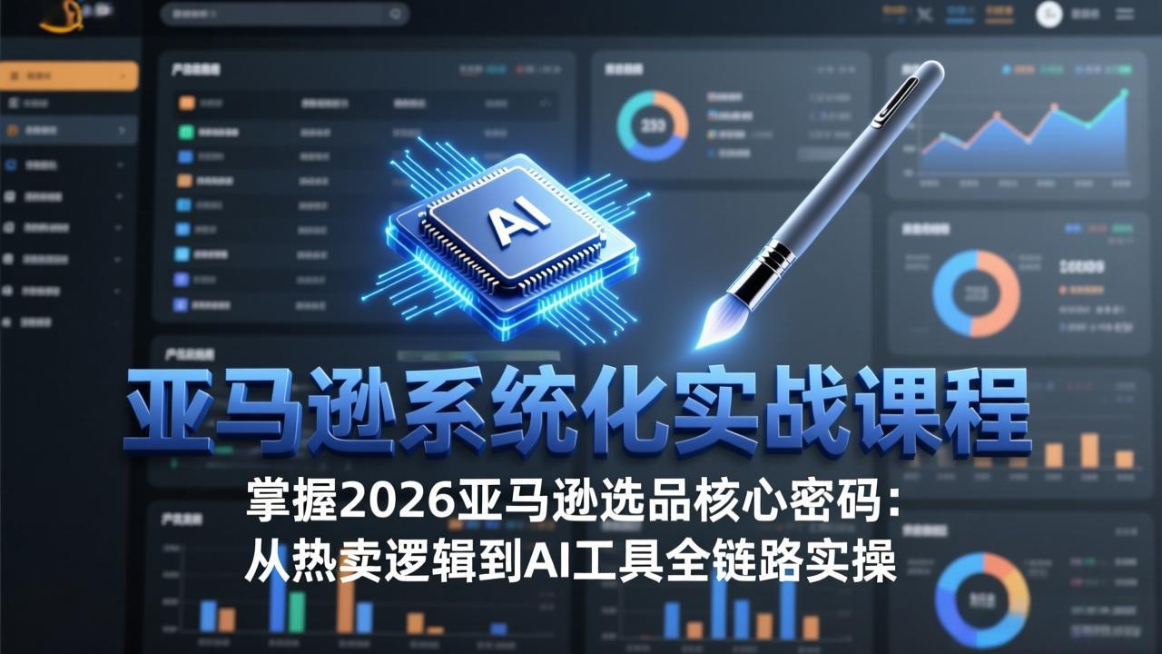 亚马逊系统化实战课-更新3月：2026最新选品方法论，从热卖原因分析到AI作图，提升选品成功率-智点网