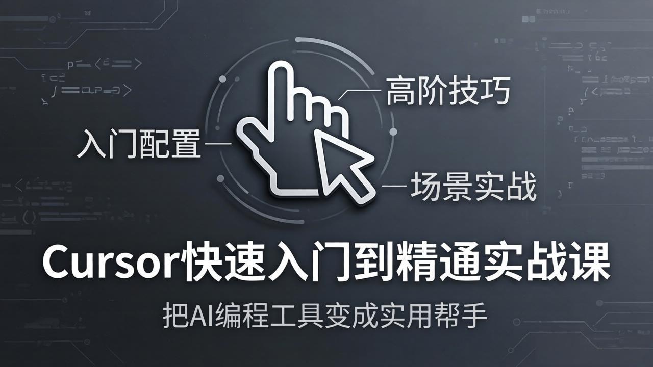 Cursor快速入门到精通实战课：入门配置+高阶技巧+场景实战，把AI编程工具变成实用帮手-智点网