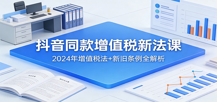抖音同款增值税新法课：2024年增值税法+新旧条例全解析-智点网