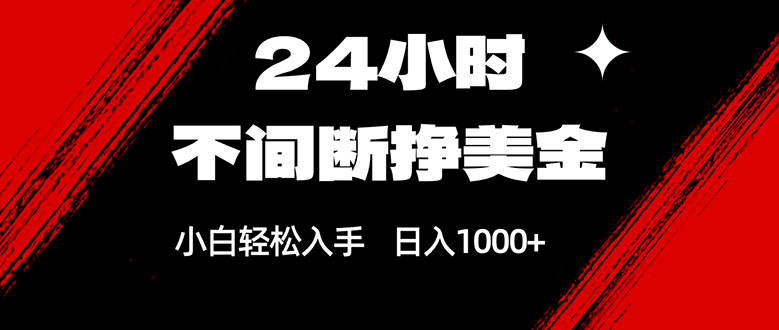 24小时不间断挣美金，小白轻松上手，日入1000+-智点网
