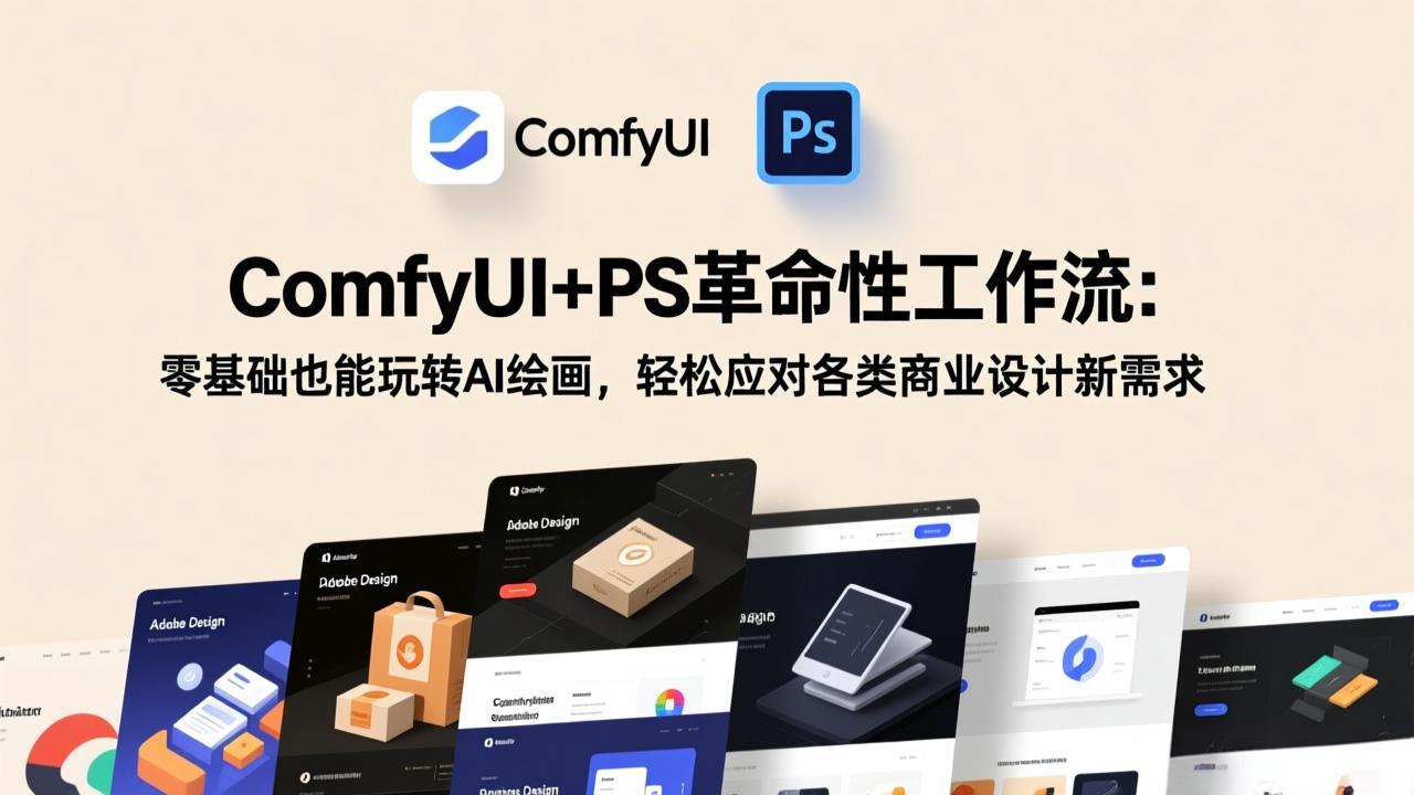 ComfyUI+PS革命性工作流：零基础也能玩转AI绘画，轻松应对各类商业设计新需求-智点网