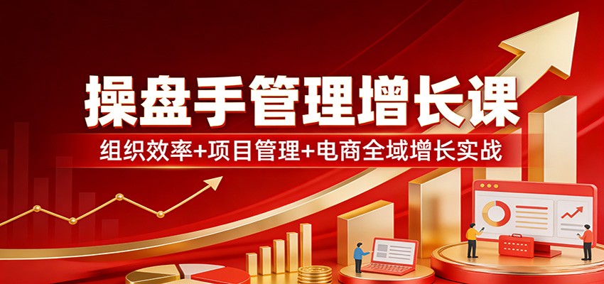 操盘手管理增长课：组织效率+项目管理+电商全域增长实战-智点网