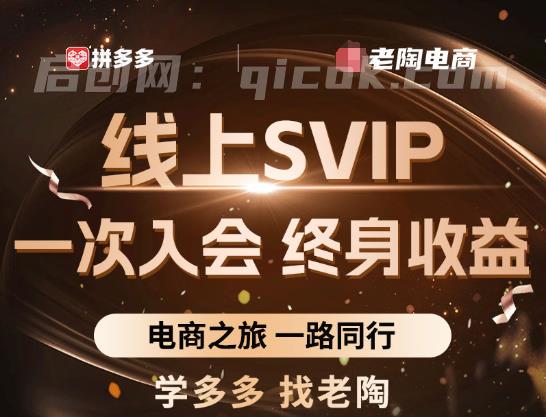 老陶电商拼多多线上SVIP26年4月6日更新(价值1780元)-智点网