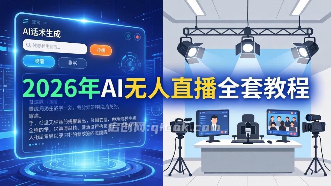 （17953期）2026年AI无人直播全套教程：OBS安装+软件配置+直播间搭建+话术生成+一键开播实操-智点网