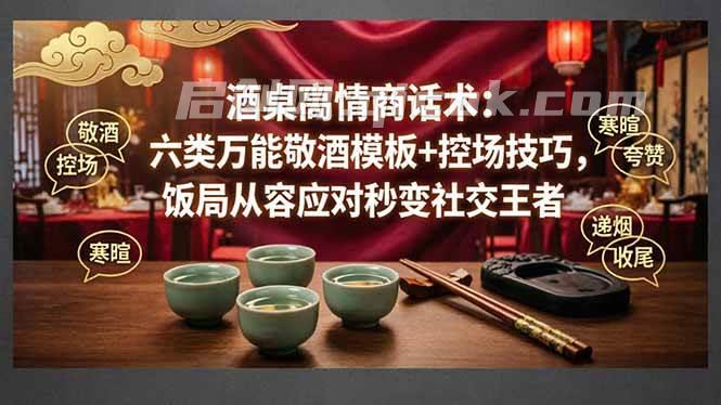 （18020期）付费文章：酒桌高情商话术：六类万能敬酒模板+控场技巧，饭局从容应对秒变社交王者-智点网
