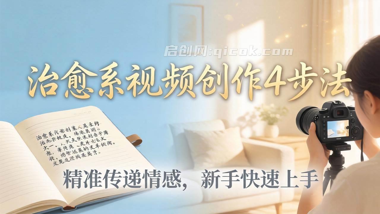（18165期）治愈系视频创作4步法：从文案打磨到画面呈现，精准传递情感，新手快速上手出优质内容-智点网