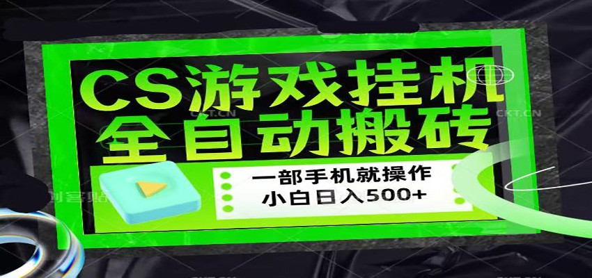 CSGO游戏挂机捡漏搬砖，超稳定的项目，带领1000+小白实现日入500+-智点网