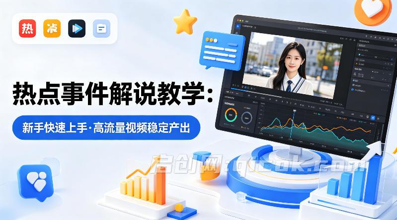 某大V的热点事件解说教学，新手也能快速上手，稳定产出高流量解说视频-智点网
