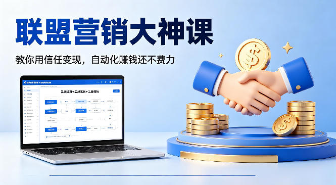 联盟营销大神课，教你用信任变现，自动化賺钱还不费力【原创双语字幕】-智点网