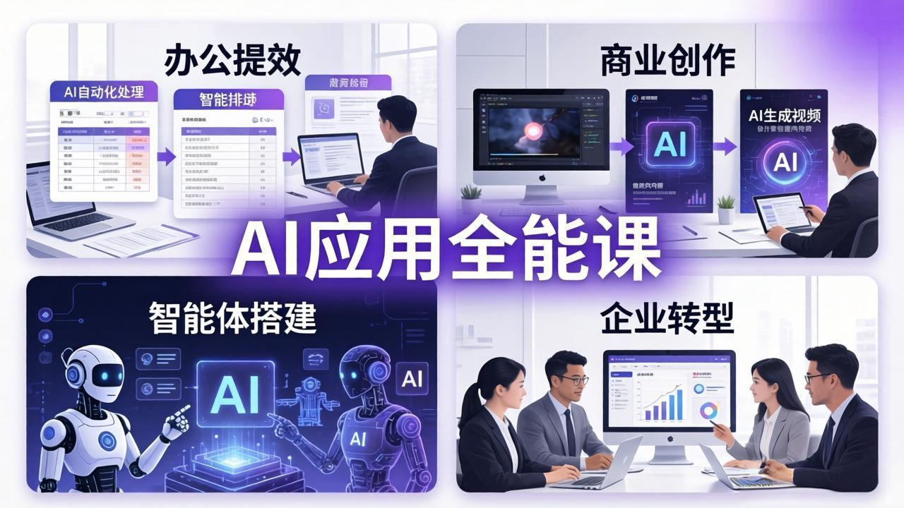 AIGC 应用全能课：办公提效、商业创作、智能体搭建、企业转型，一站式学会AI应用-智点网