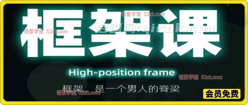 高位框架课，情绪心智提升课程，框架是一个男人的脊梁。-智点网