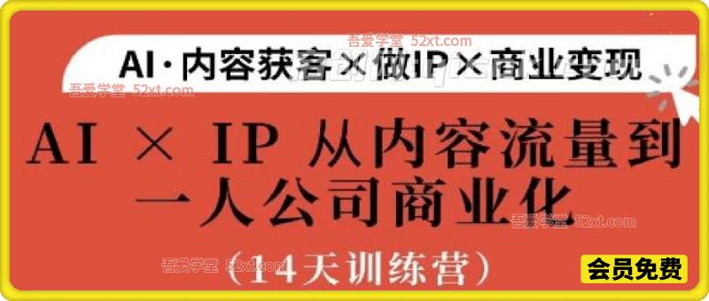 AI-IP从内容流量到人公司商业化14天训练营，3月最新课程-智点网