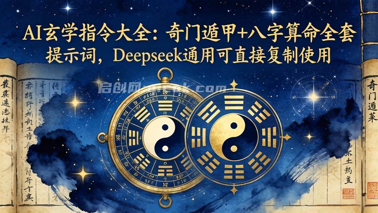 (18059期)AI玄学指令大全:奇门遁甲+八字算命全套提示词,Deepseek通用可直接复制使用-智点网