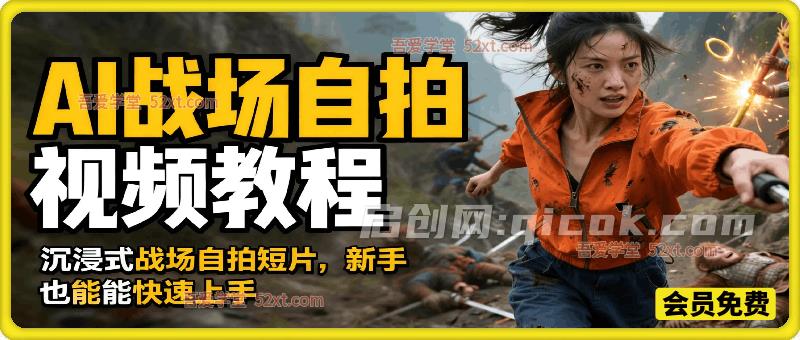 AI战场自拍视频教程，沉浸式战场自拍短片，新手也能快速上手-智点网