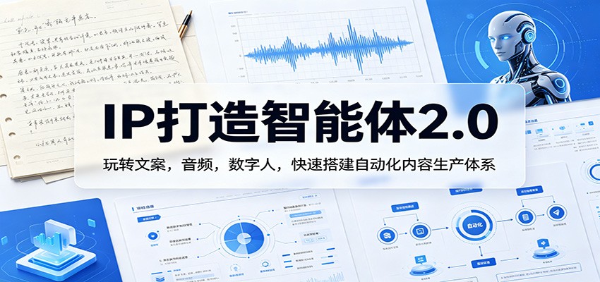 IP打造智能体2.0：玩转文案，音频，数字人，快速搭建自动化内容生产体系-智点网