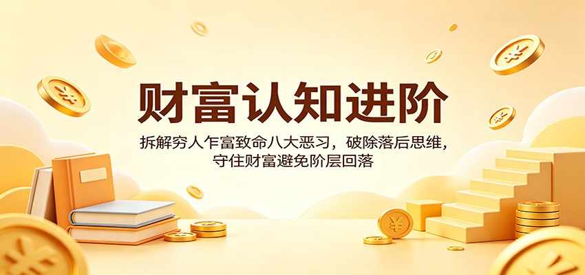 财富认知进阶：拆解穷人乍富致命八大恶习，破除落后思维，守住财富避免阶层回落-智点网