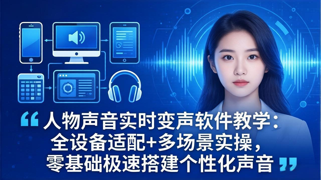 人物声音实时变声软件教学：全设备适配+多场景实操，零基础极速搭建个性化声音-智点网