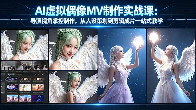 AI虚拟偶像MV制作实战教学：导演视角掌控制作，从人设策划到剪辑成片一站式教学-智点网
