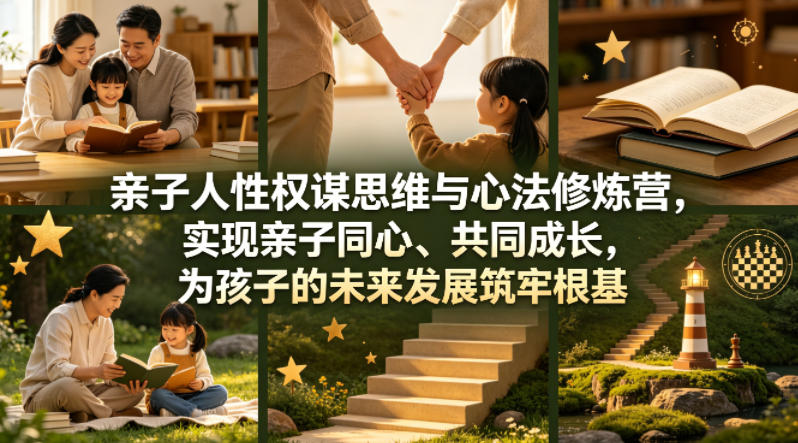 亲子人性权谋思维与心法修炼营，实现亲子同心、共同成长，为孩子的未来发展筑牢根基【音频】-智点网