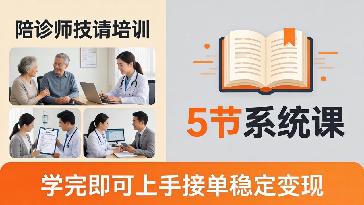 想做陪诊师不知从何下手？5节系统课教你掌握核心技能，学完即可上手接单稳定变现-智点网