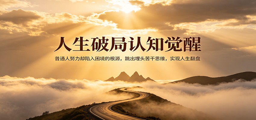 人生破局认知觉醒，普通人努力却陷入困境的根源，跳出埋头苦干思维，实现人生翻盘-智点网