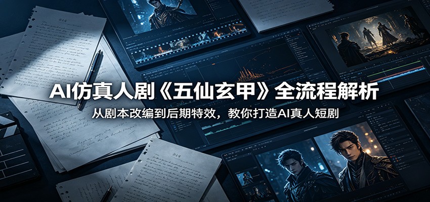AI仿真人剧《五仙玄甲》全流程解析：从剧本改编到后期特效，教你打造AI真人短剧-智点网