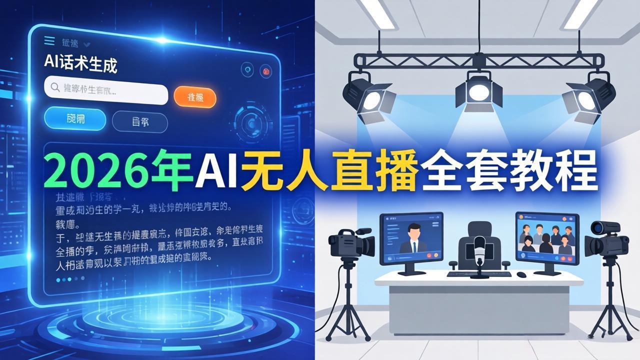 2026年AI无人直播全套教程：OBS安装+软件配置+直播间搭建+话术生成+一键开播实操-智点网