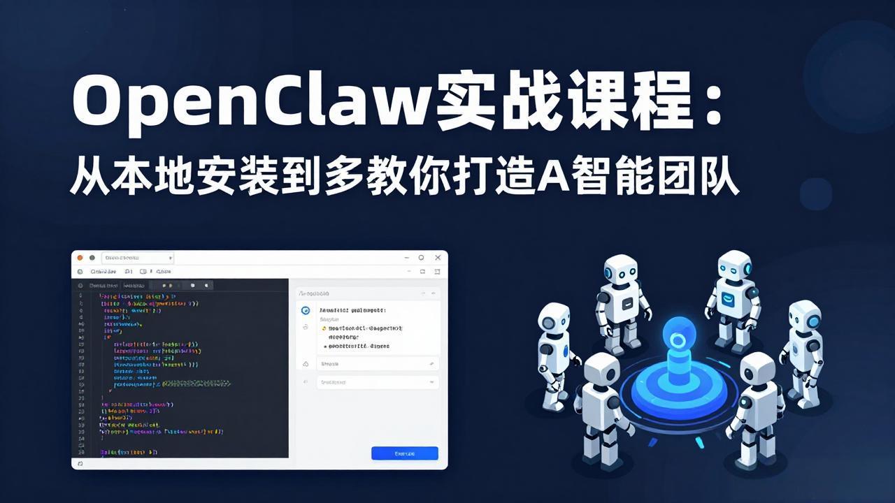 OpenClaw实战课程：从本地安装到多Agent协同，手把手教你打造AI智能团队-智点网