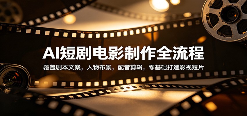 AI短剧电影制作全流程：覆盖剧本文案，人物布景，配音剪辑，零基础打造影视短片-智点网