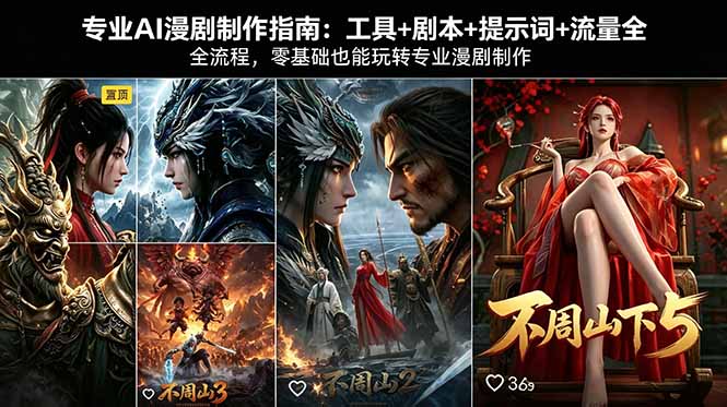 专业AI漫剧制作指南：工具+剧本+提示词+流量全流程，零基础也能玩转专业漫剧制作-智点网